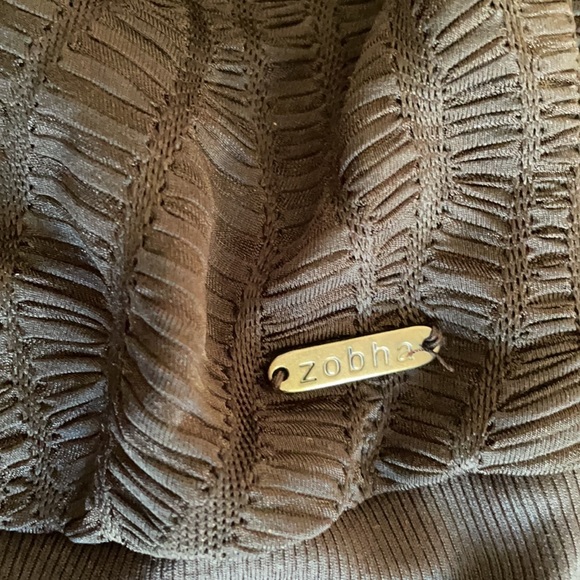 Brand New NWT Zobha Loose black Crop top criss cross back Small - Picture 4 of 5